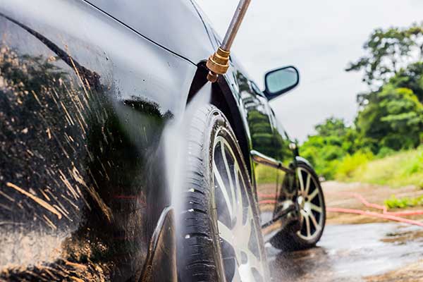 Washing the outside